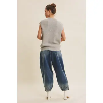 Modern and Timeless Textured Thermal Cozy Sweater Vest