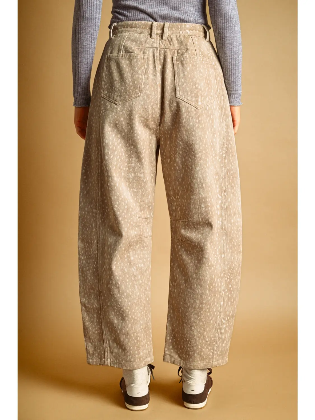 Bambi Print Barrel Pants