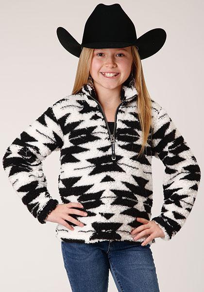 Roper Outerwear - Girl's Fuzzy Polar Fleece Pullover 03-298-0250-6172 BL