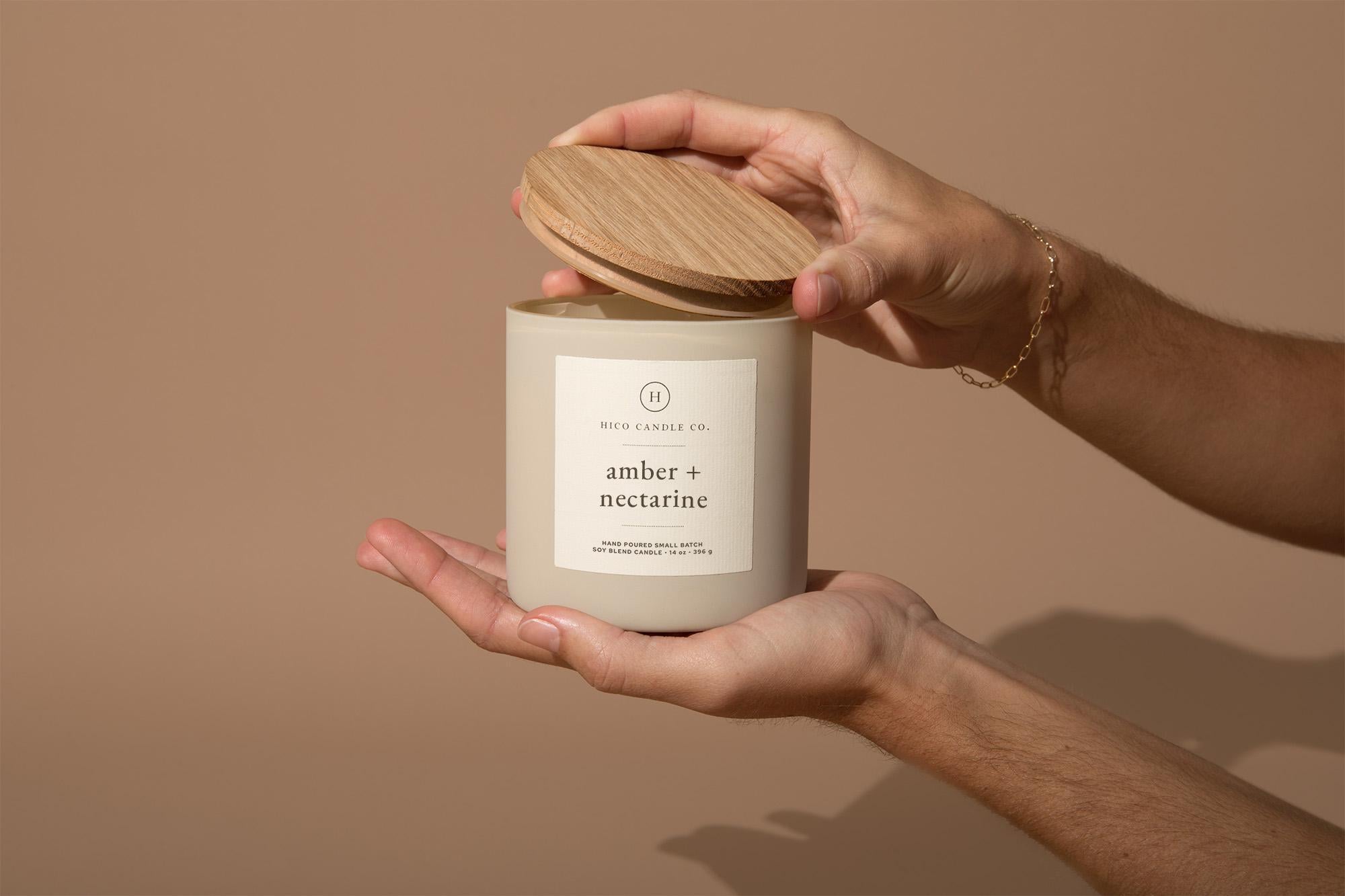Amber + Nectarine - 14oz. Candle