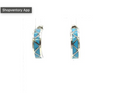 Navajo Handmade Kingman Turquoise Earrings-Rodger Morgan
