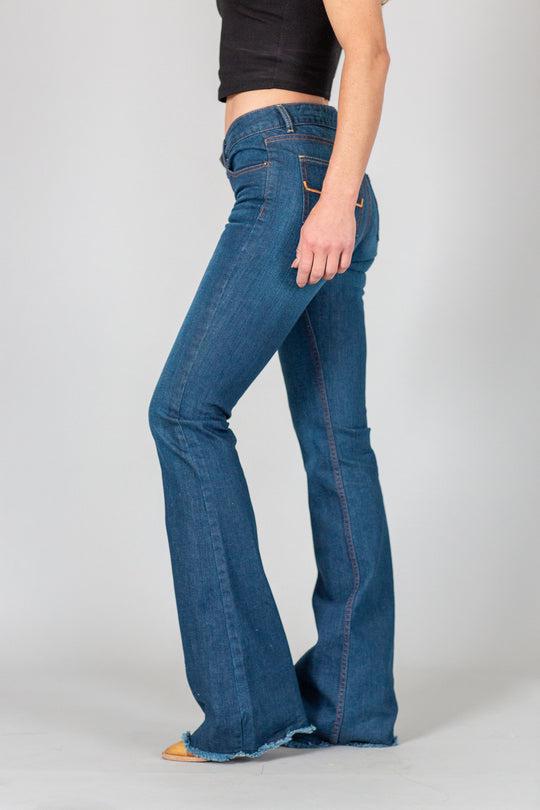 KIMES WOMENS JEANS - LOLA RAW HEM BLUE