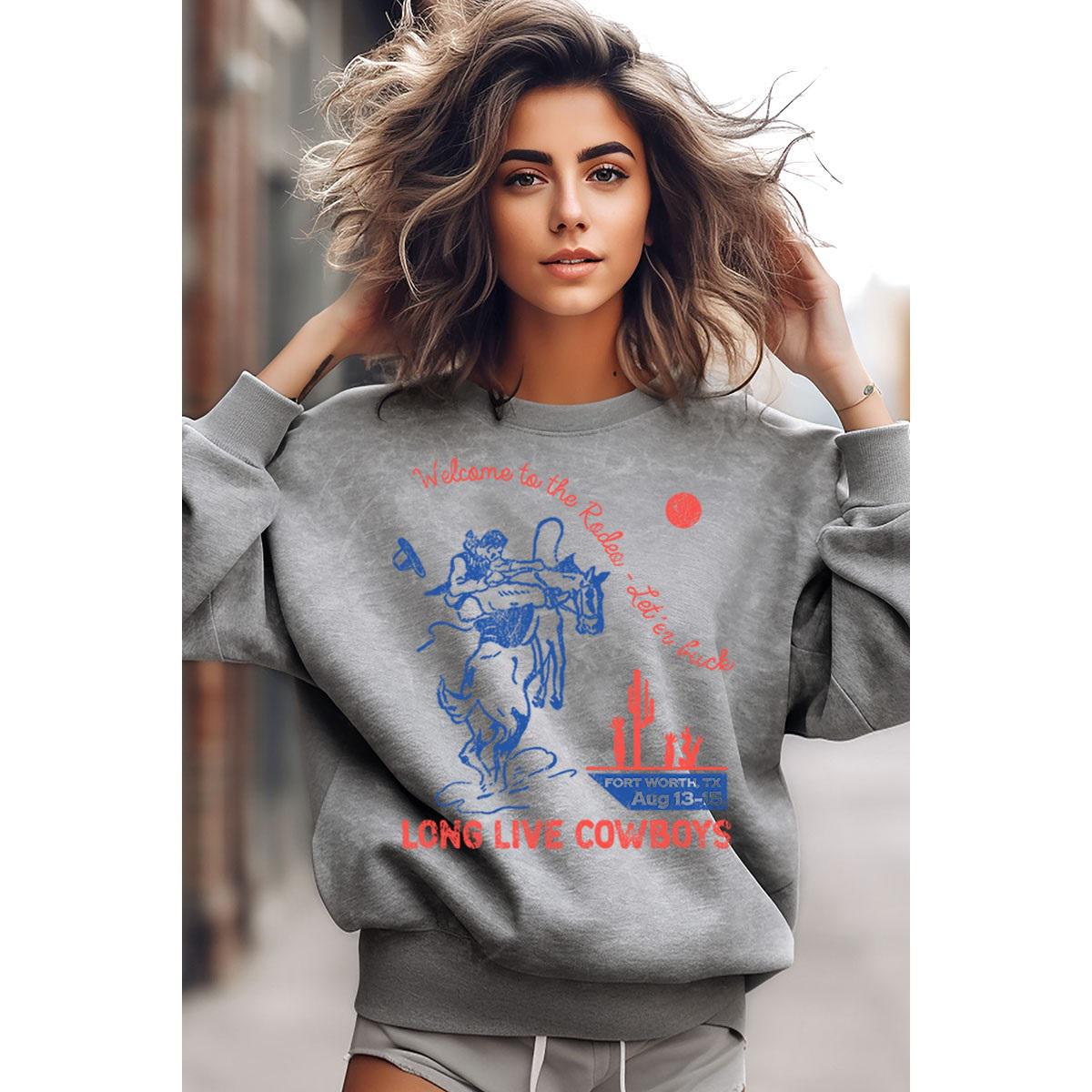 Welcome To The Rodeo Mineral Graphic Sweatshirts
