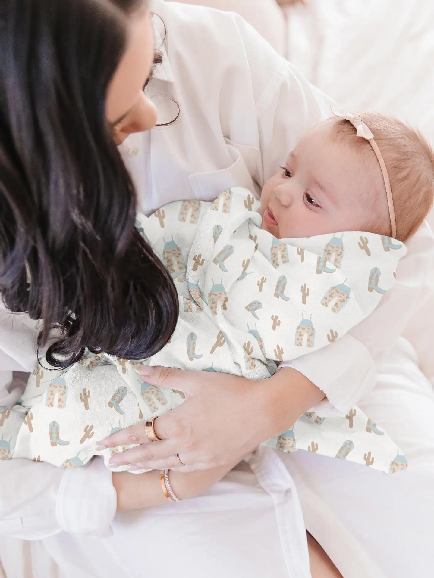 Swaddle Blanket Set Howdy Partner - Blue
