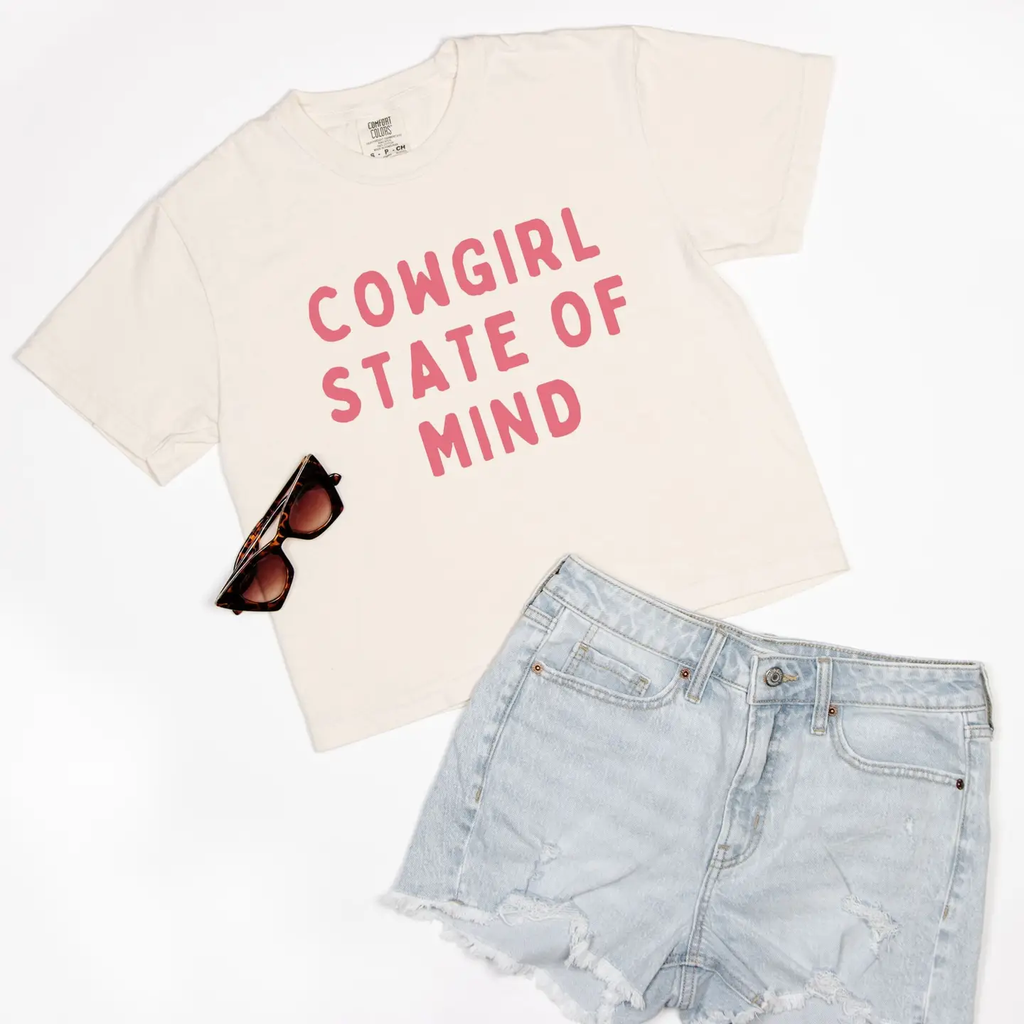Cowgirl State of Mind Comfort Colors Boxy Tee - IVORY