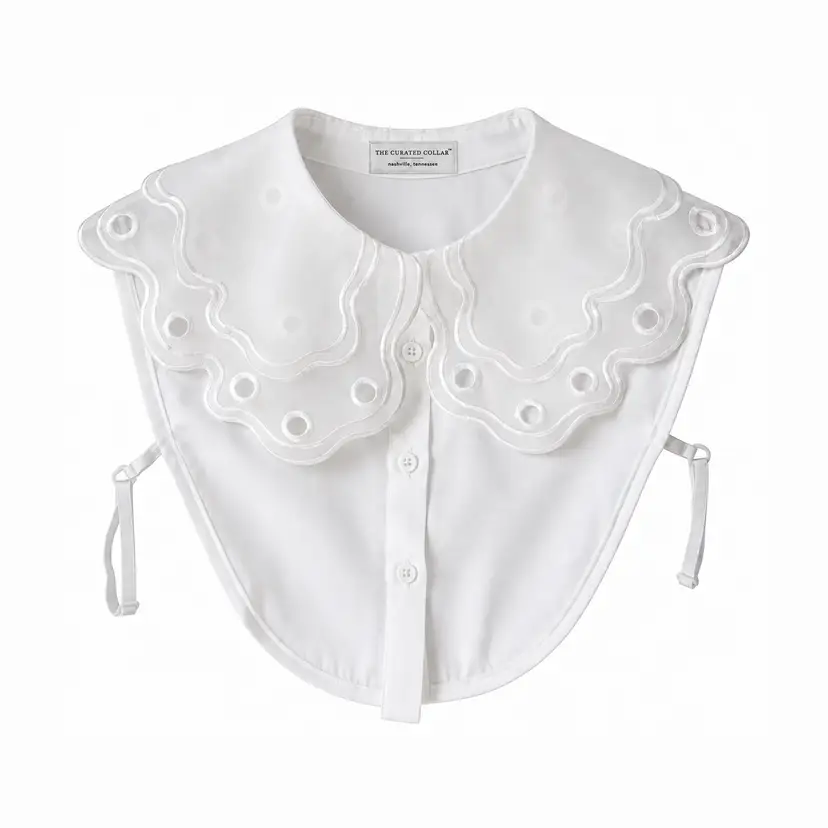 Daphne White Sheer Collar Dickey