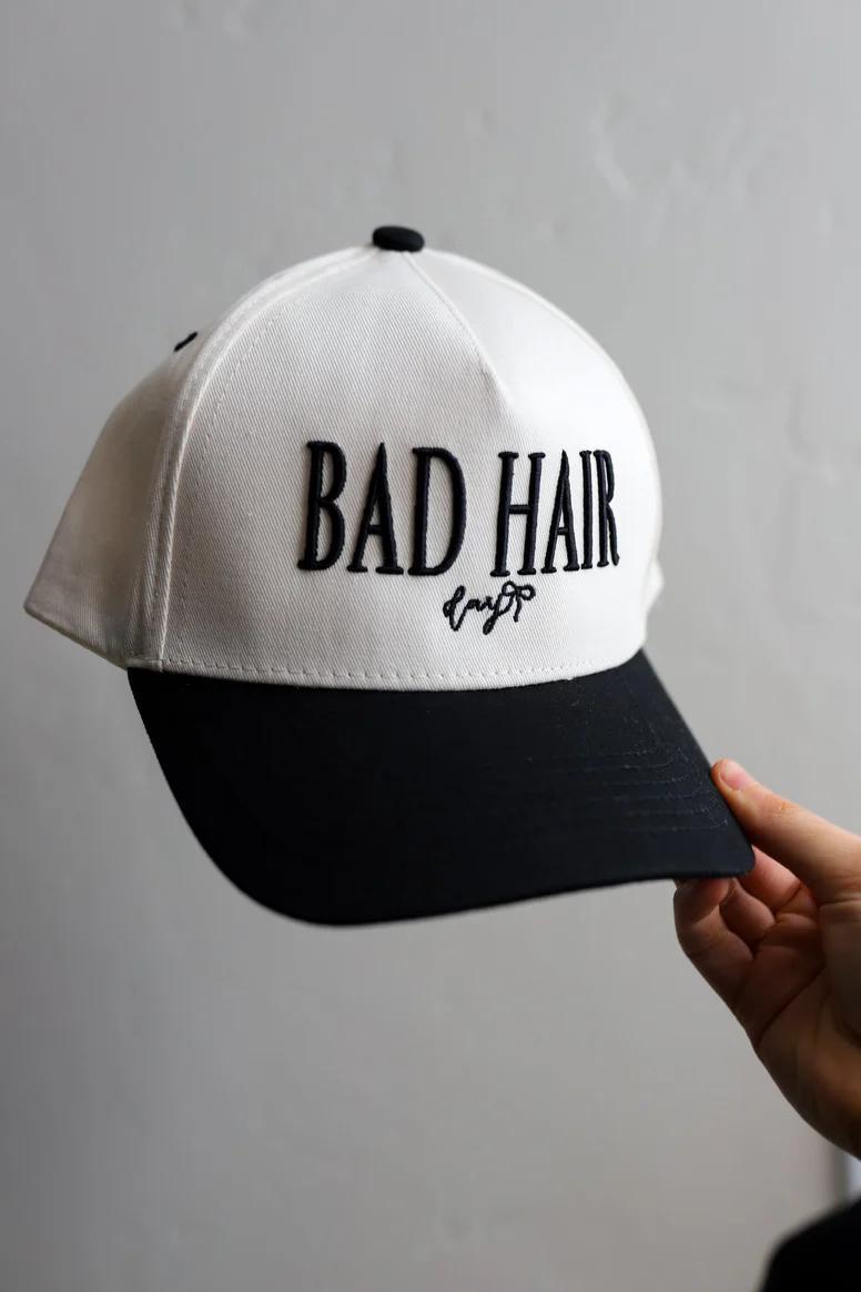 BAD HAIR DAY TRUCKER HAT - BLACK