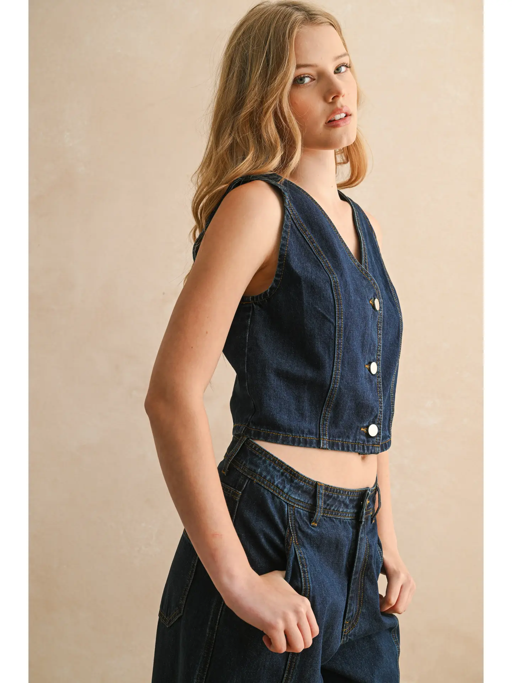 Dark Denim Vest
