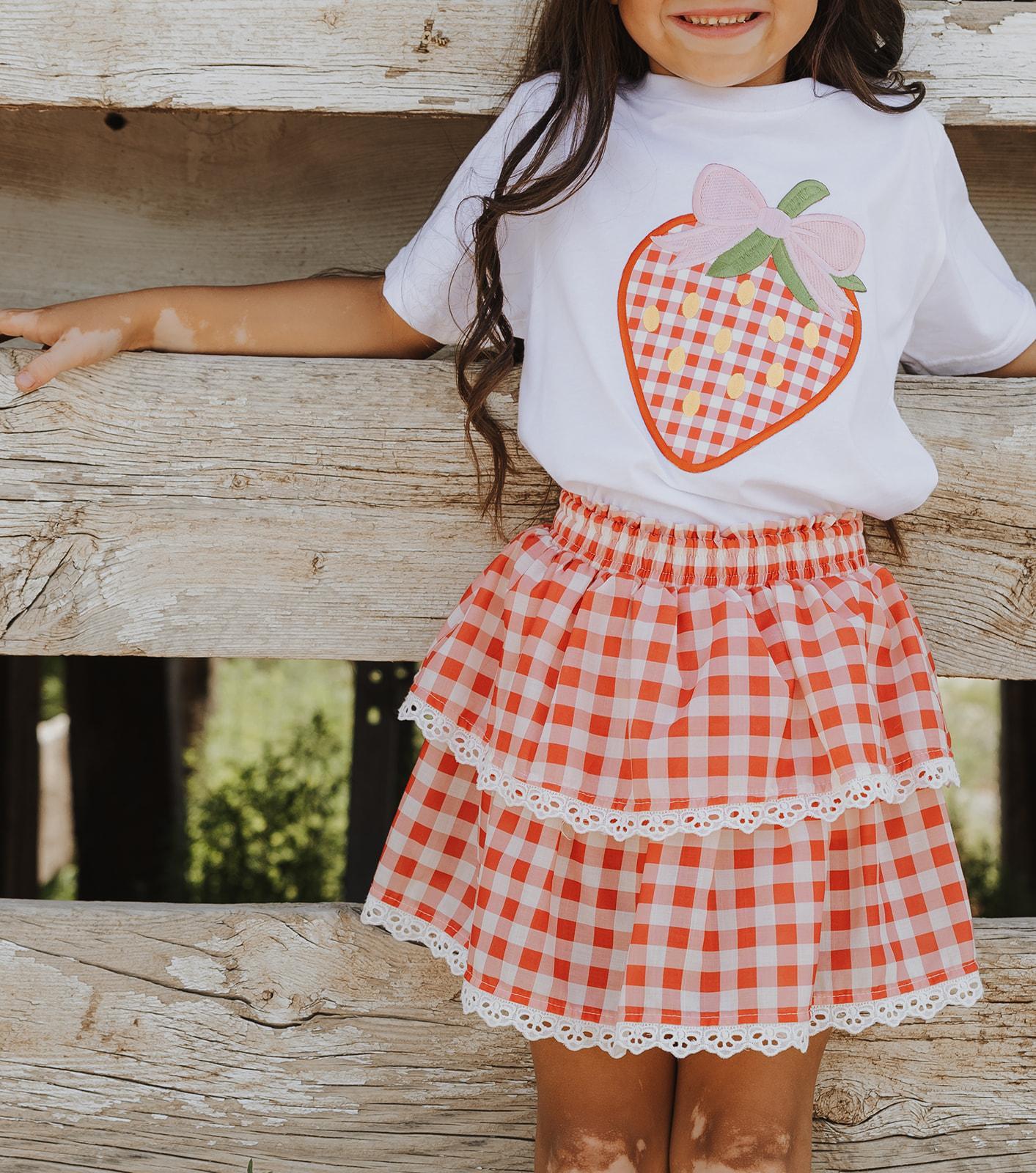 Red Gingham Skort