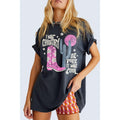 I WAS COUNTRY BEFORE I WAS COOL OVERSIZED GRAPHIC TEE - MINERAL BLACK