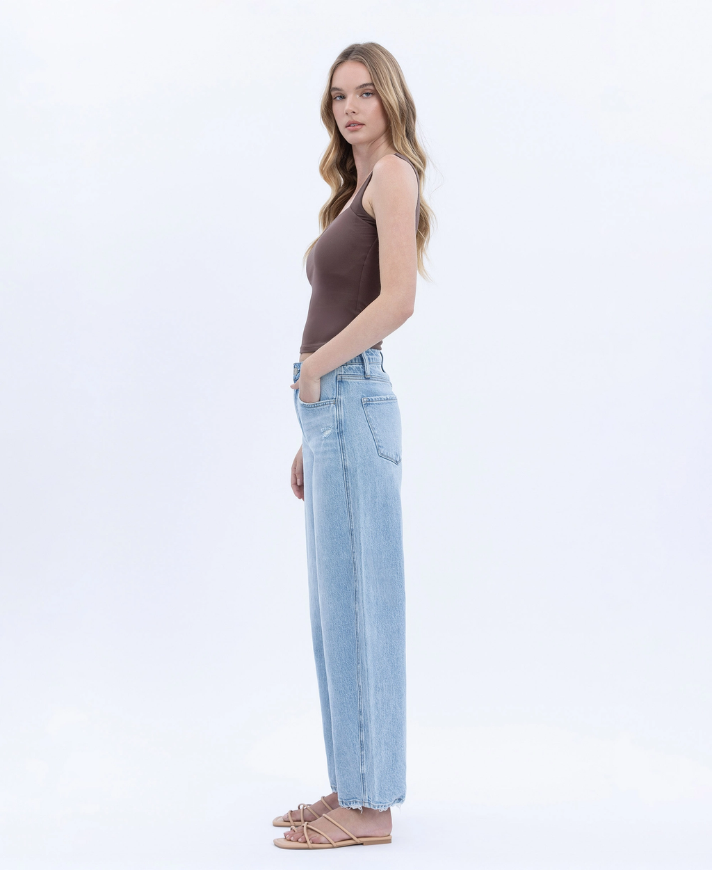 Super High Rise Crop Barrel Leg Jeans