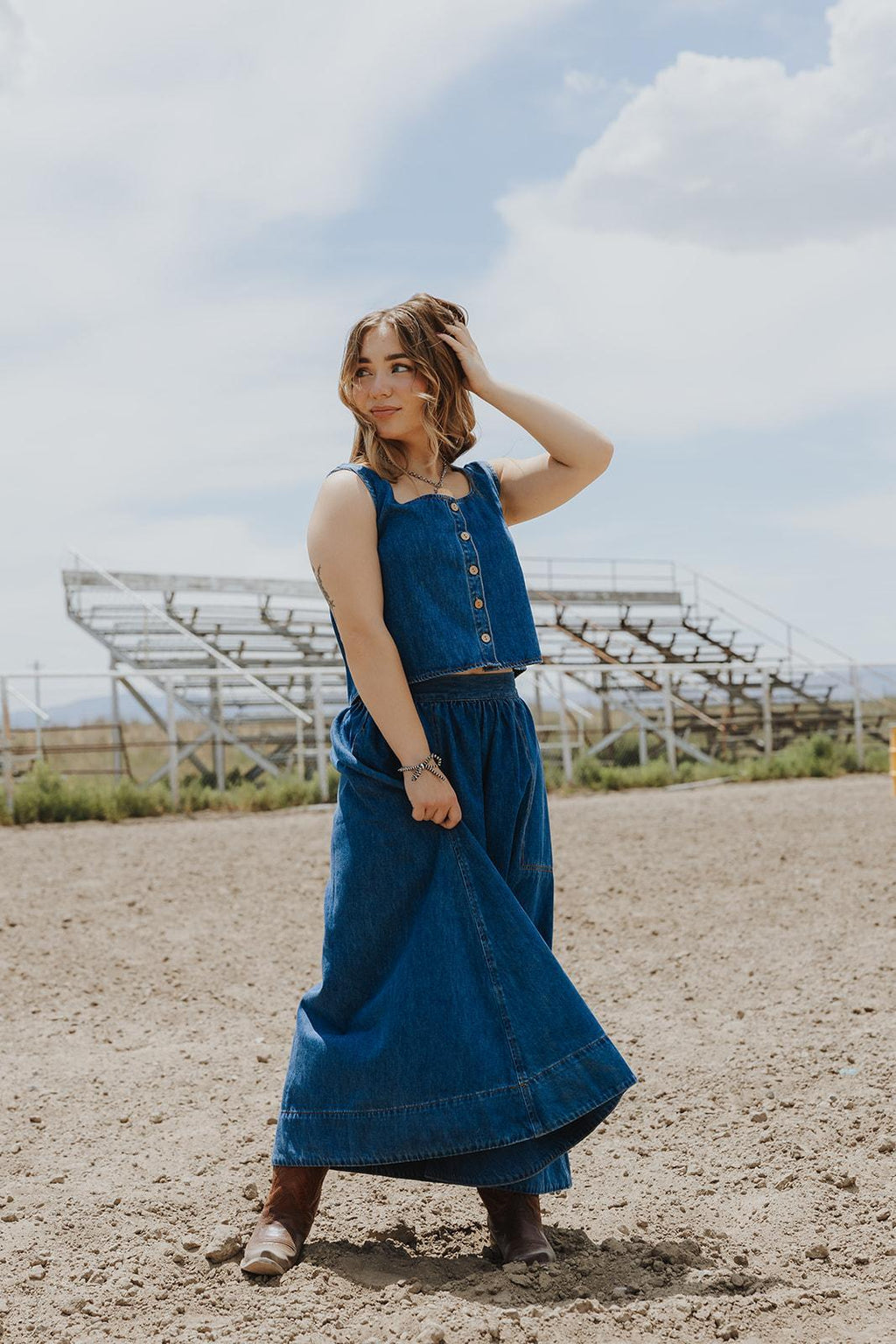 Soft Denim Sleeveless Top
