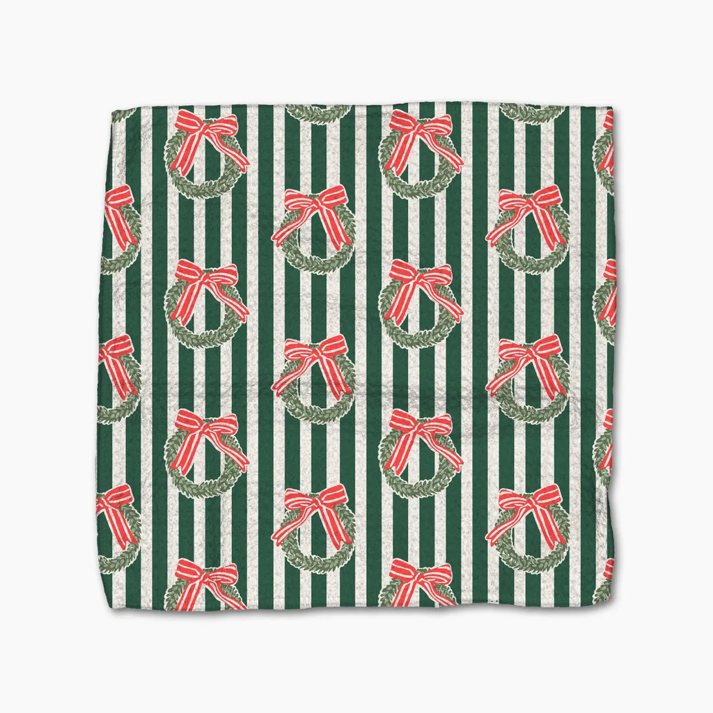 Green Wreaths Dishcloth Set