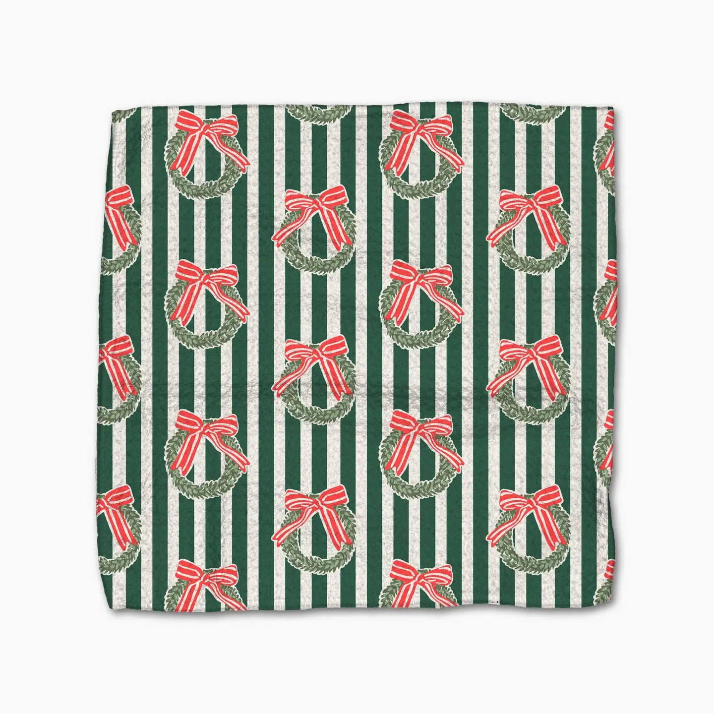 Green Wreaths Dishcloth Set