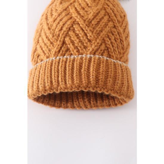 CAMEL CROSS CABEL KNIT POM POM BEANIE