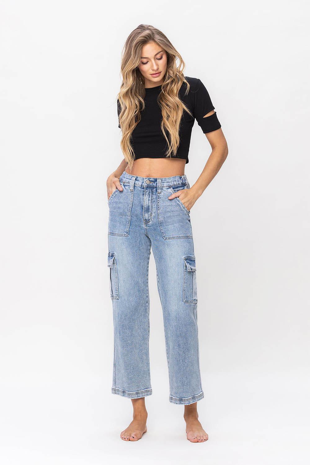 HIGH RISE DAD CARGO PANT - CREATIVE