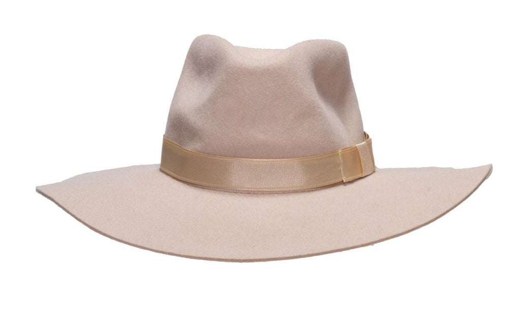 LADIES PINCH FRONT SILVER BELLY HAT