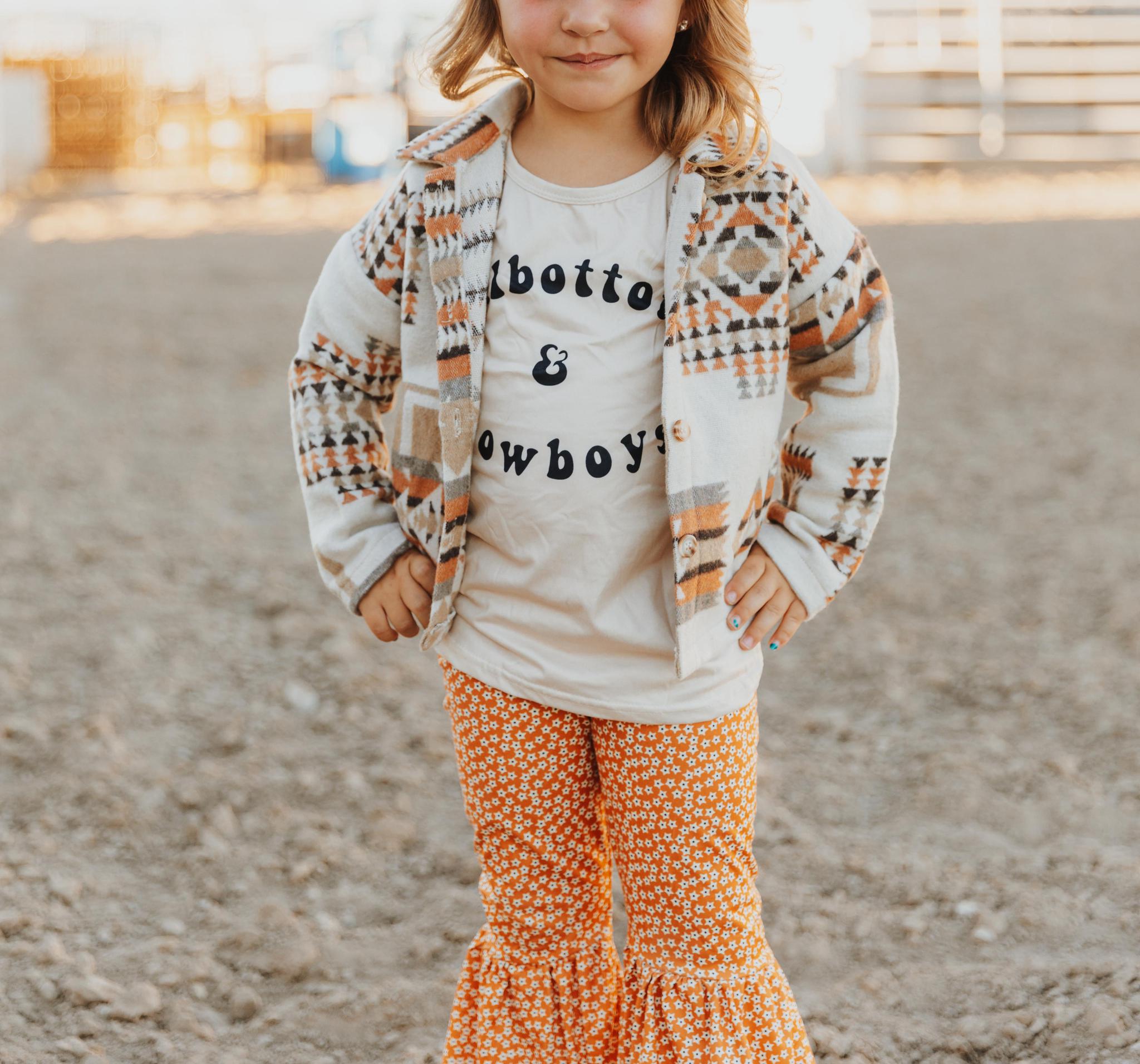 KIDS AZTEC PRINTED SHACKET - KHAKI