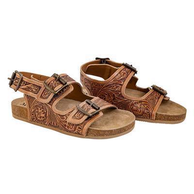 DIXON TRAILS HAND-TOOLED SANDALS S-10235