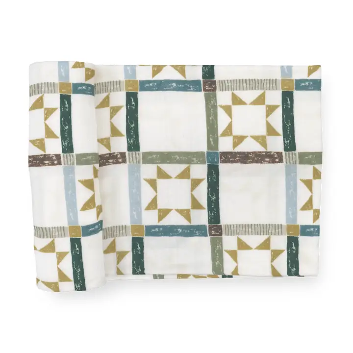 Stretch Knit Swaddle Blanket - Barn Star