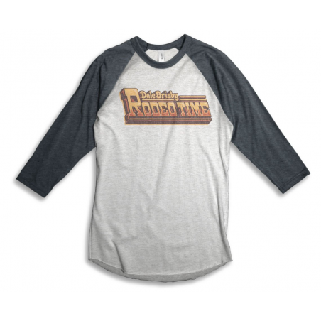 DALE BRISBY GOLD RODEO TIME 3/4 BASEBALL T SHIRT