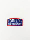 Dolly For President Navy Iron-On Patch