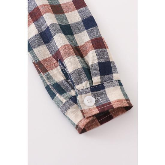 FOREST PLAID POCKET BOY SHIRT