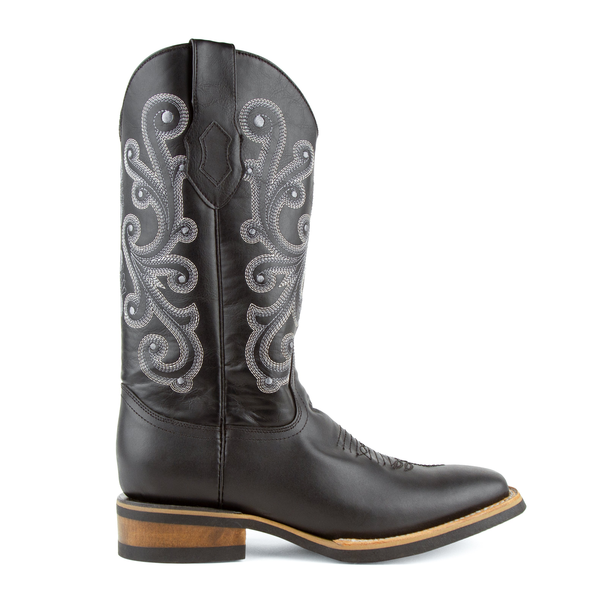 Men's French Black Rubber S-Toe