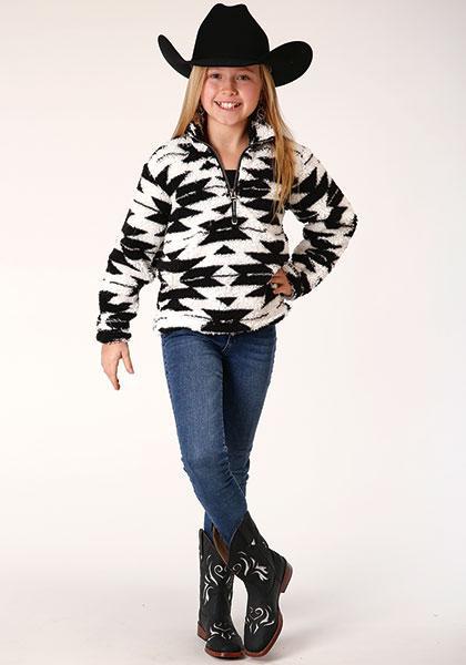 Roper Outerwear - Girl's Fuzzy Polar Fleece Pullover 03-298-0250-6172 BL