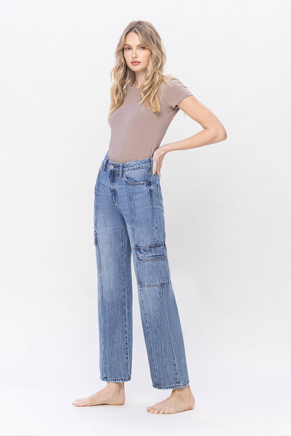 HIGH RISE DAD CARGO PANT - CHARM