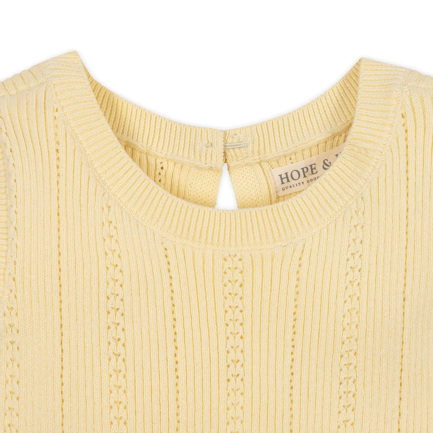 Organic Flounce Hem Sweater Dress - yellow