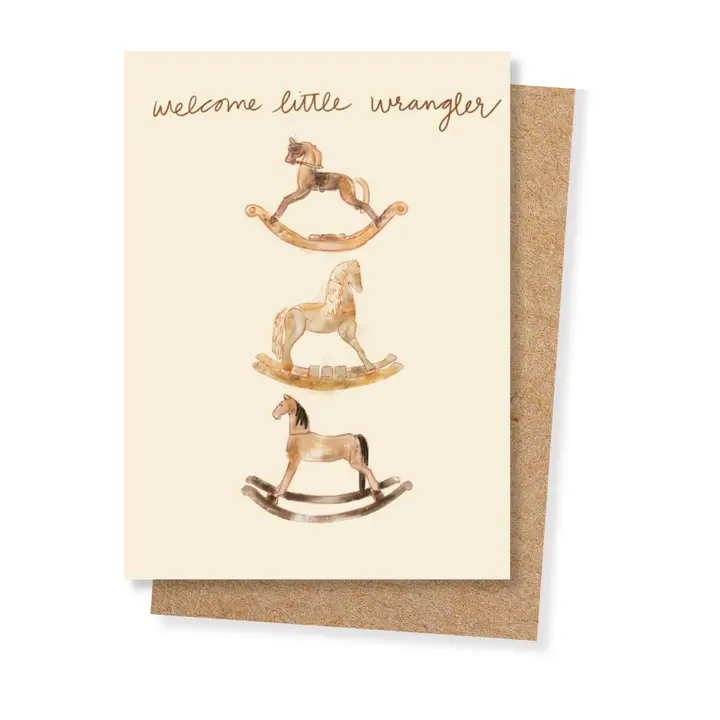 Welcome Little Wrangler Baby Western Card