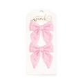 Pink Bandana Western Bow Clip Set - Hair Bows - Fall - Kids