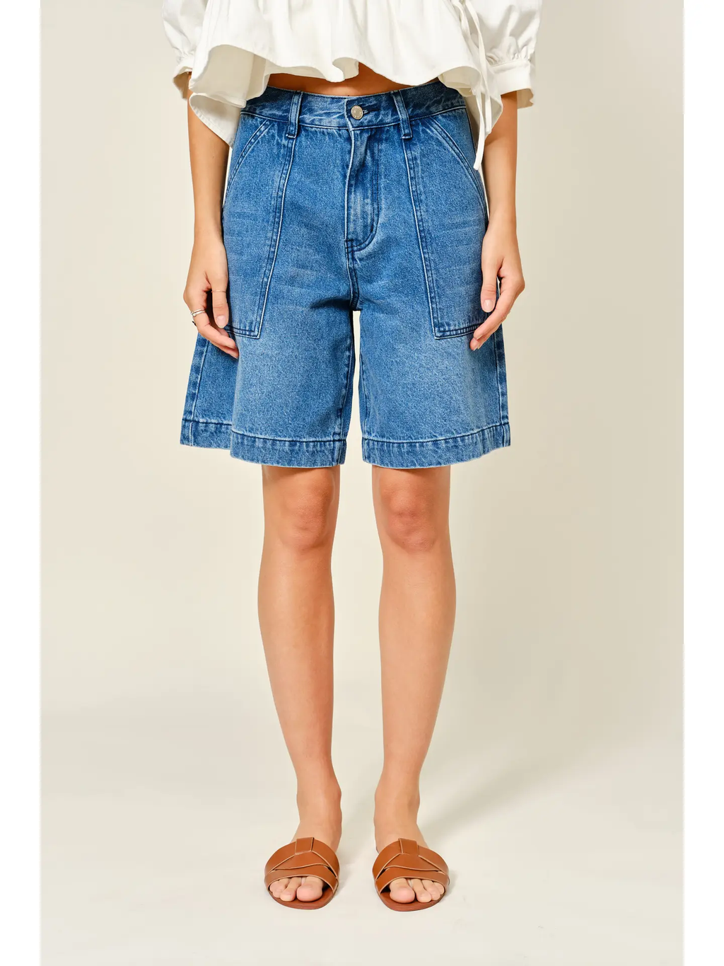 Pocket A Line Bermuda Shorts