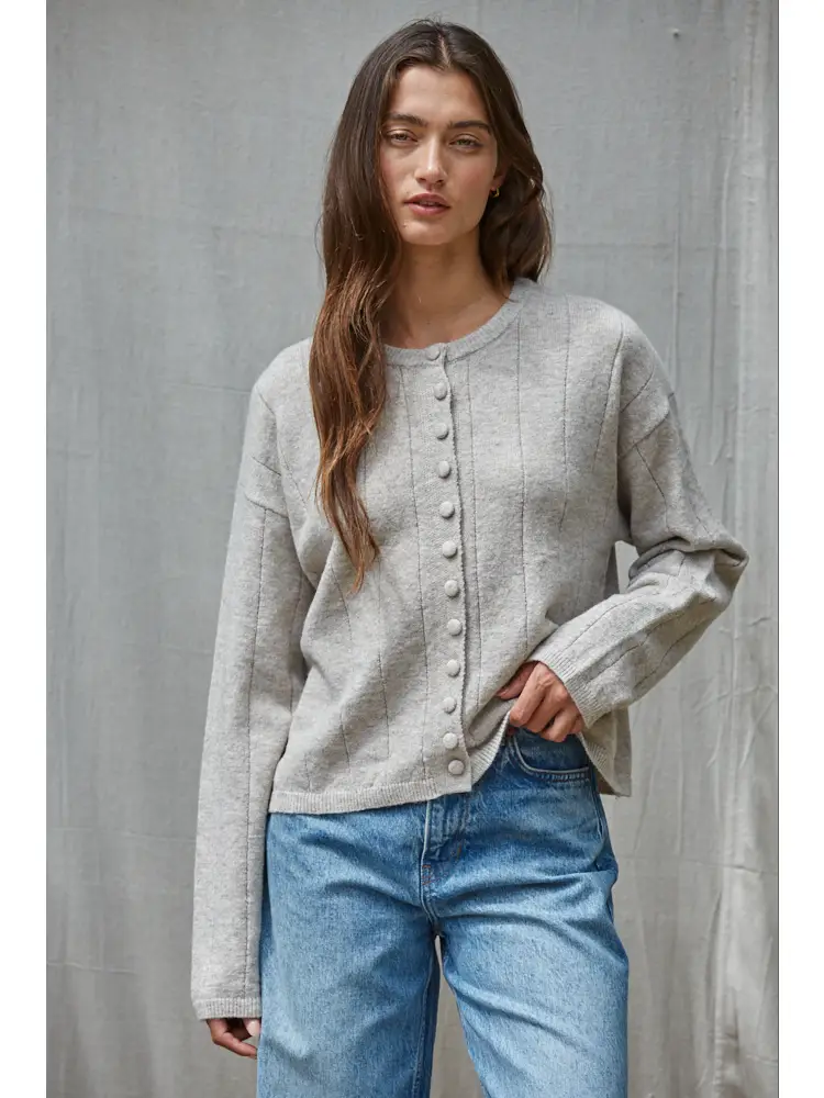 Knit Sweater Button Down Long Sleeve Cardigan Top