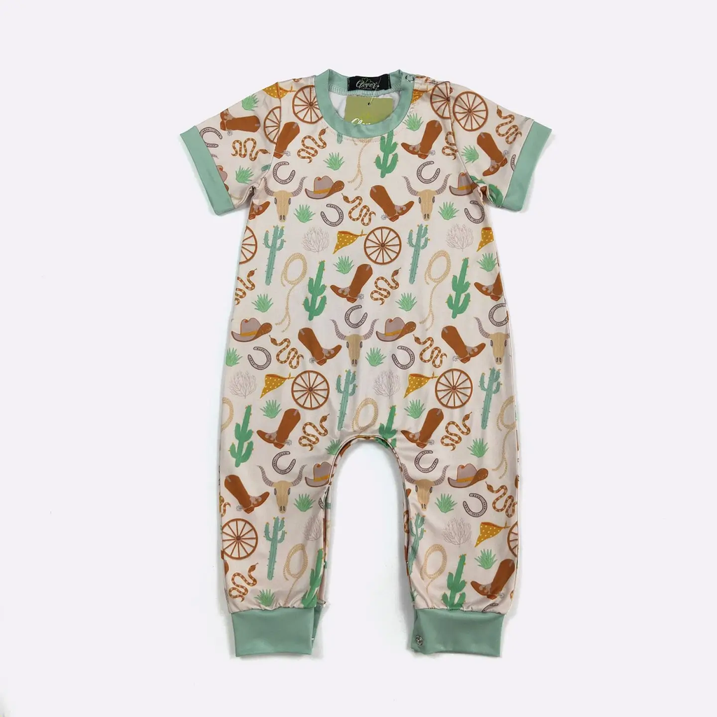 Western Cowboy Boy Romper