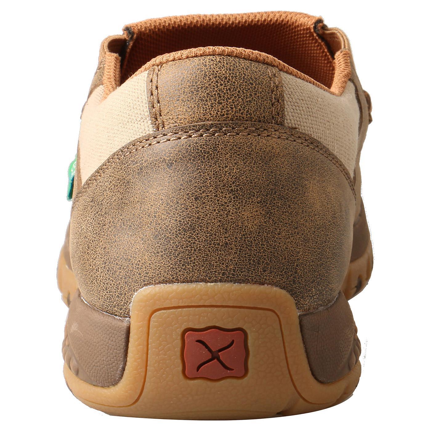 MENS SLIP ON DRIVING MOC - BOMBER/KHAKI MXC0004