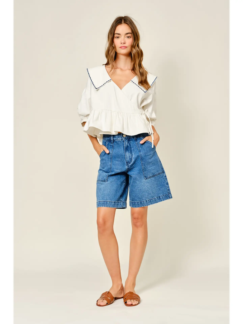 Pocket A Line Bermuda Shorts