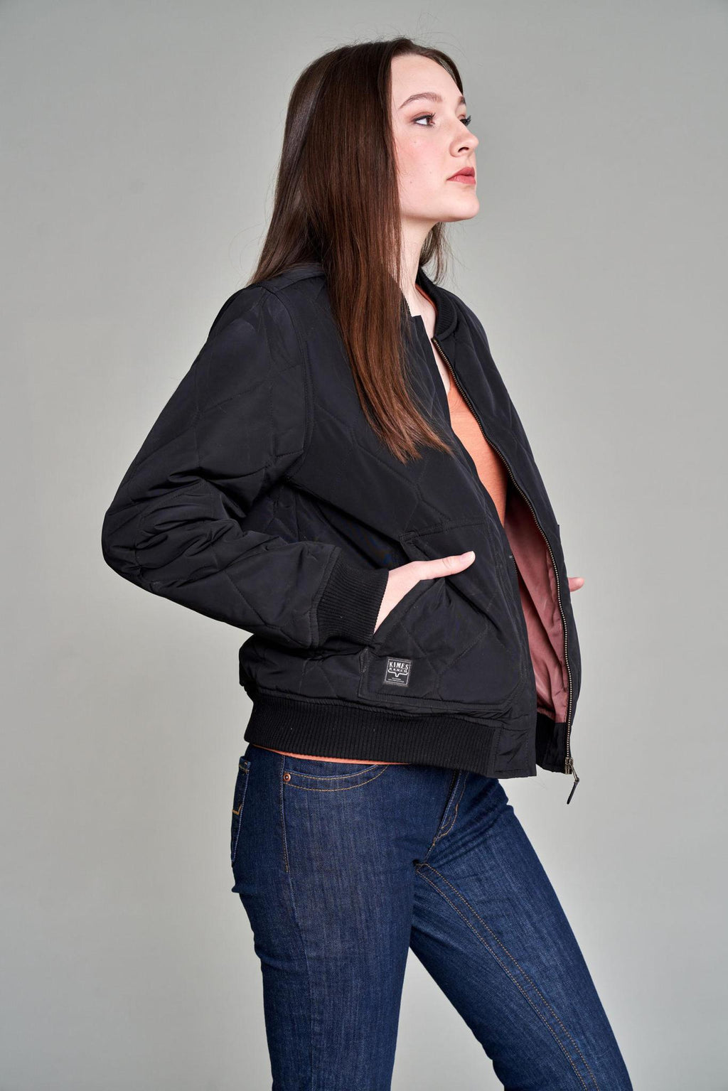 KIMES WOMEN'S MARINOS BOMBER OUTERWEAR - BLACK
