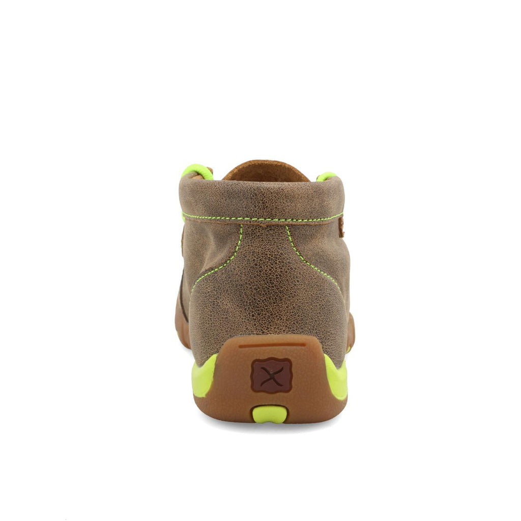 YOUTH DRIVING MOCCASINS - BOMBER/NEON YELLOW YDM0011