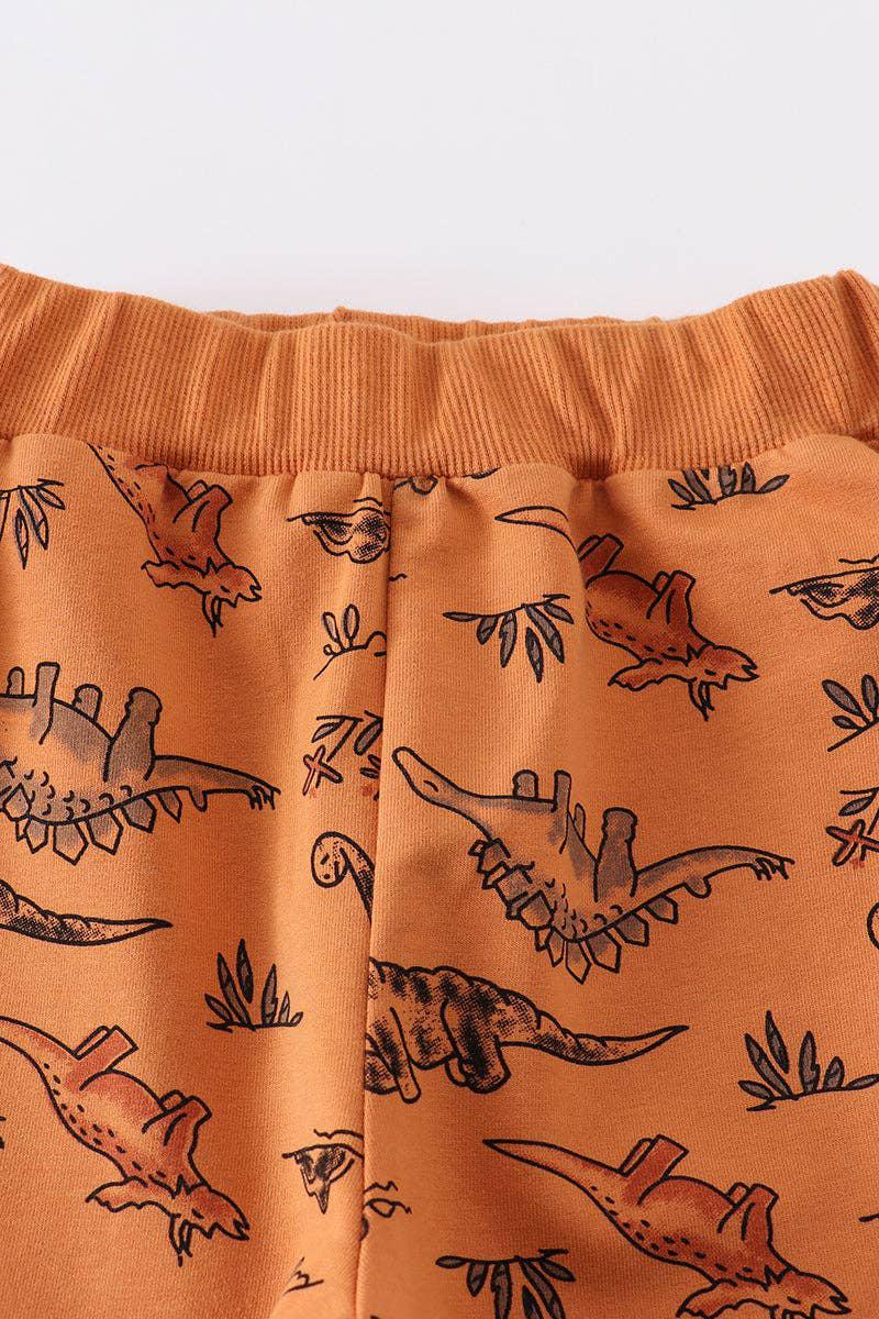 DINOSAUR PRINT SET - ORANGE