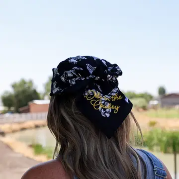 BLACK DIBS ON THE COWBOY WESTERN BANDANA