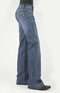 WOMENS JEAN 214 FIT TROUSER STYLE BOTTOM CORNER PIECED BACK PKT 11-054-0214-0808 BU