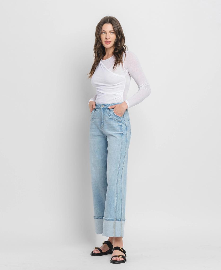 Super High Rise Baggy Wide Leg Jeans | Streamlined