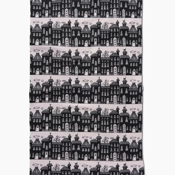Haunted House Alley Tea Towel