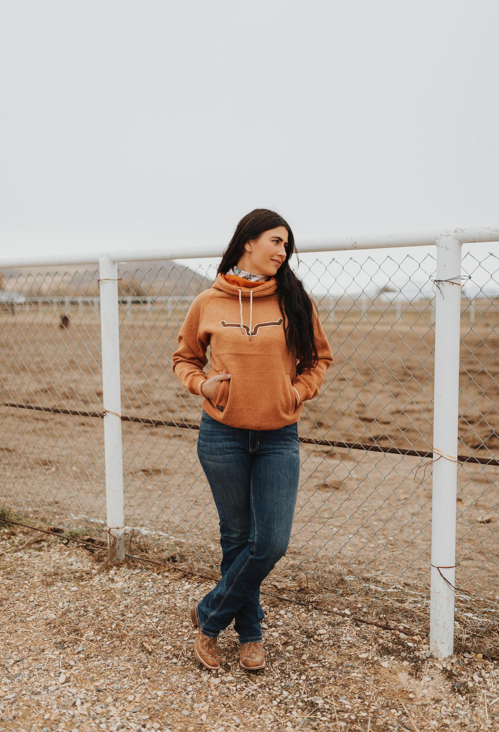 KIMES WOMEN'S TWO SCOOPS FLEECE - RUSTY HEATHER