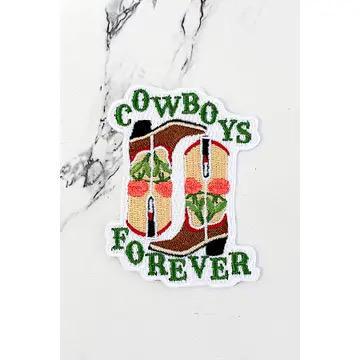 Western Hues Cowboys Forever Embroidered Patch
