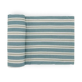 Stretch Knit Swaddle Blanket - Blue Vintage Stripe
