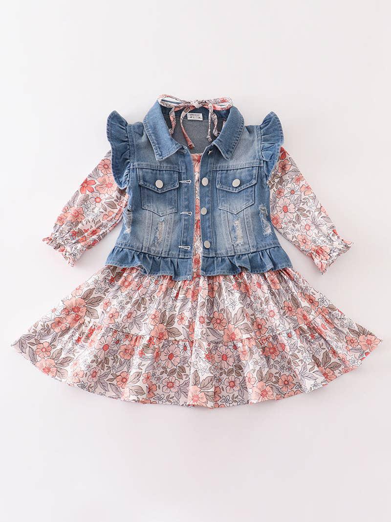 DENIM RUFFLE GIRL VEST