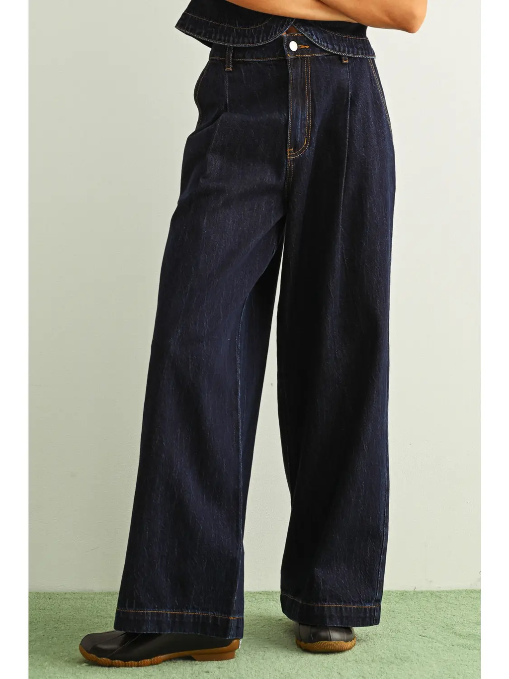 Indigo Wide Leg Denim Pants